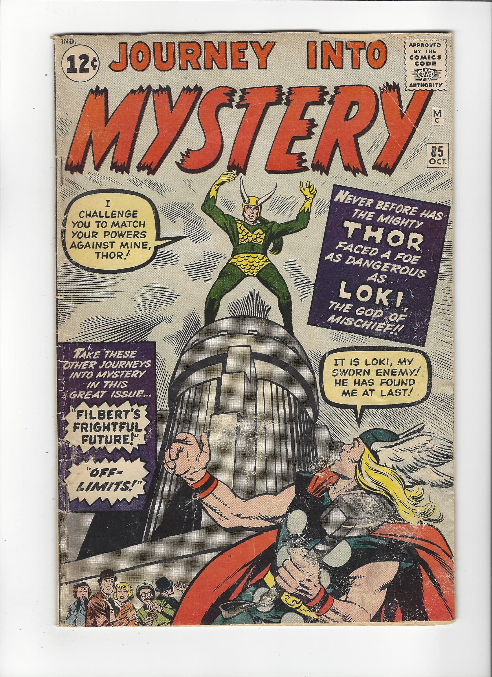 Journey Into Mystery 85 G Lee Lieber Kirby 1st Loki & other Asgardians